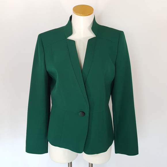 Evan Picone Jackets & Blazers - Black Label Evan Picone Forest Green Blazer